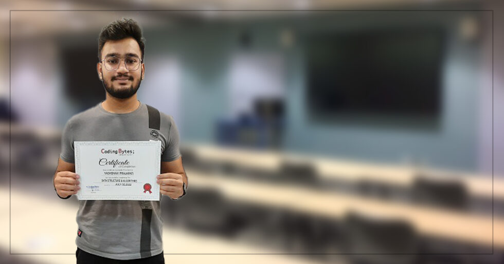 Shaurya holding a Simply2Cloud certificate