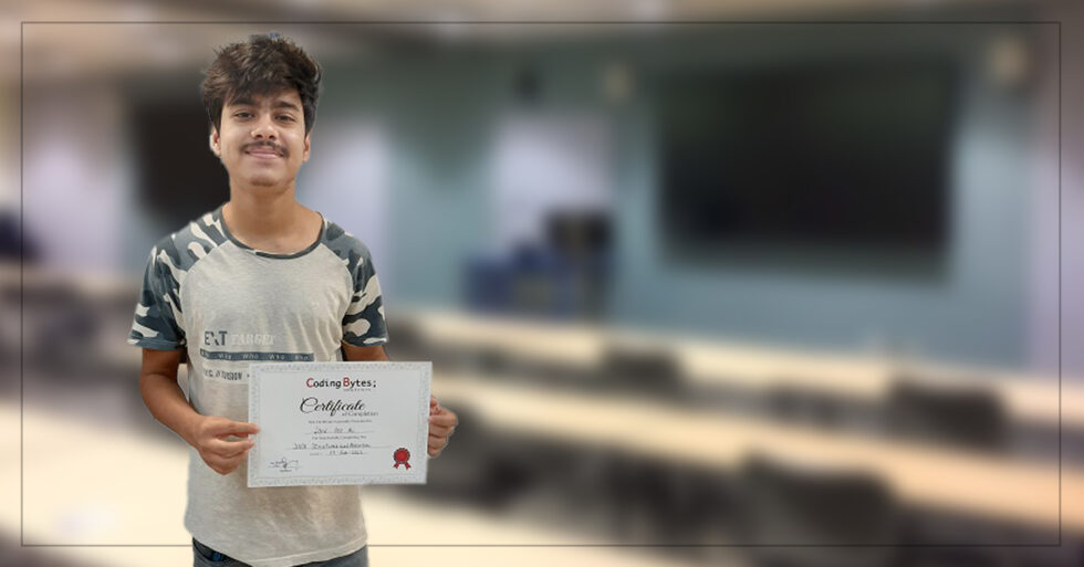 Vikash holding a Simply2Cloud certificate